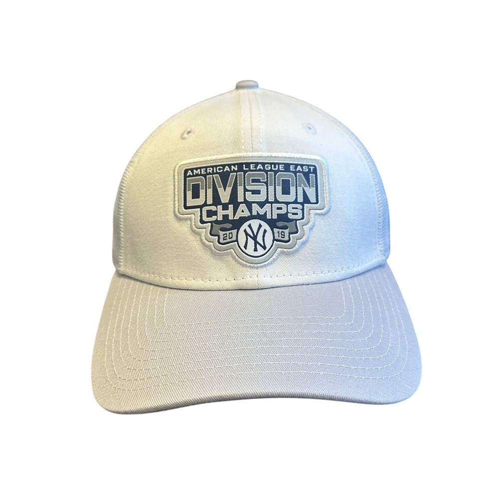 New York Yankees Hat New Era 9FORTY Men's Adjustable White 2019 Division Champs